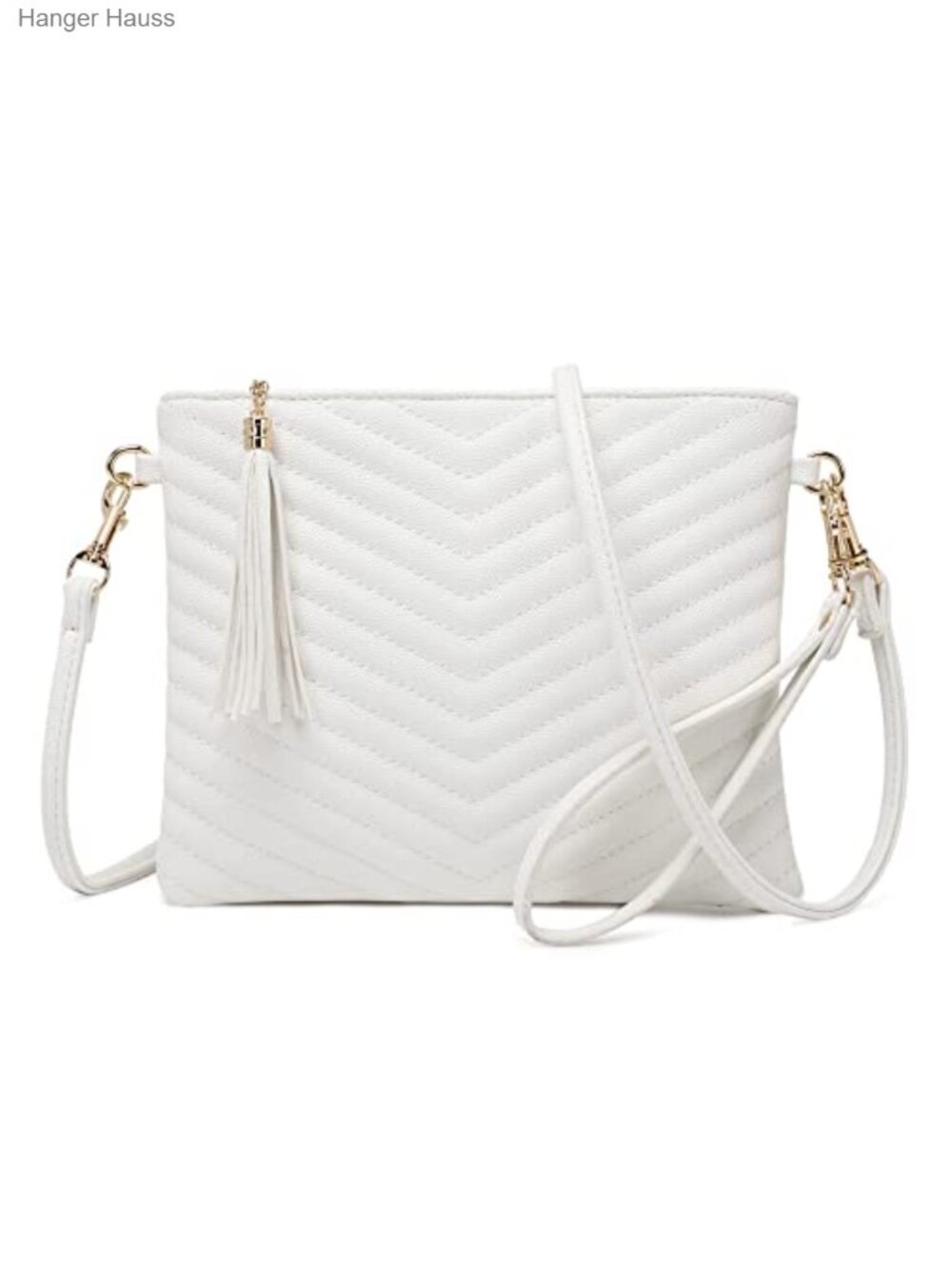 Vegan Leather Shoulder Purse & Wristlet - Trendy Tassel Crossbody